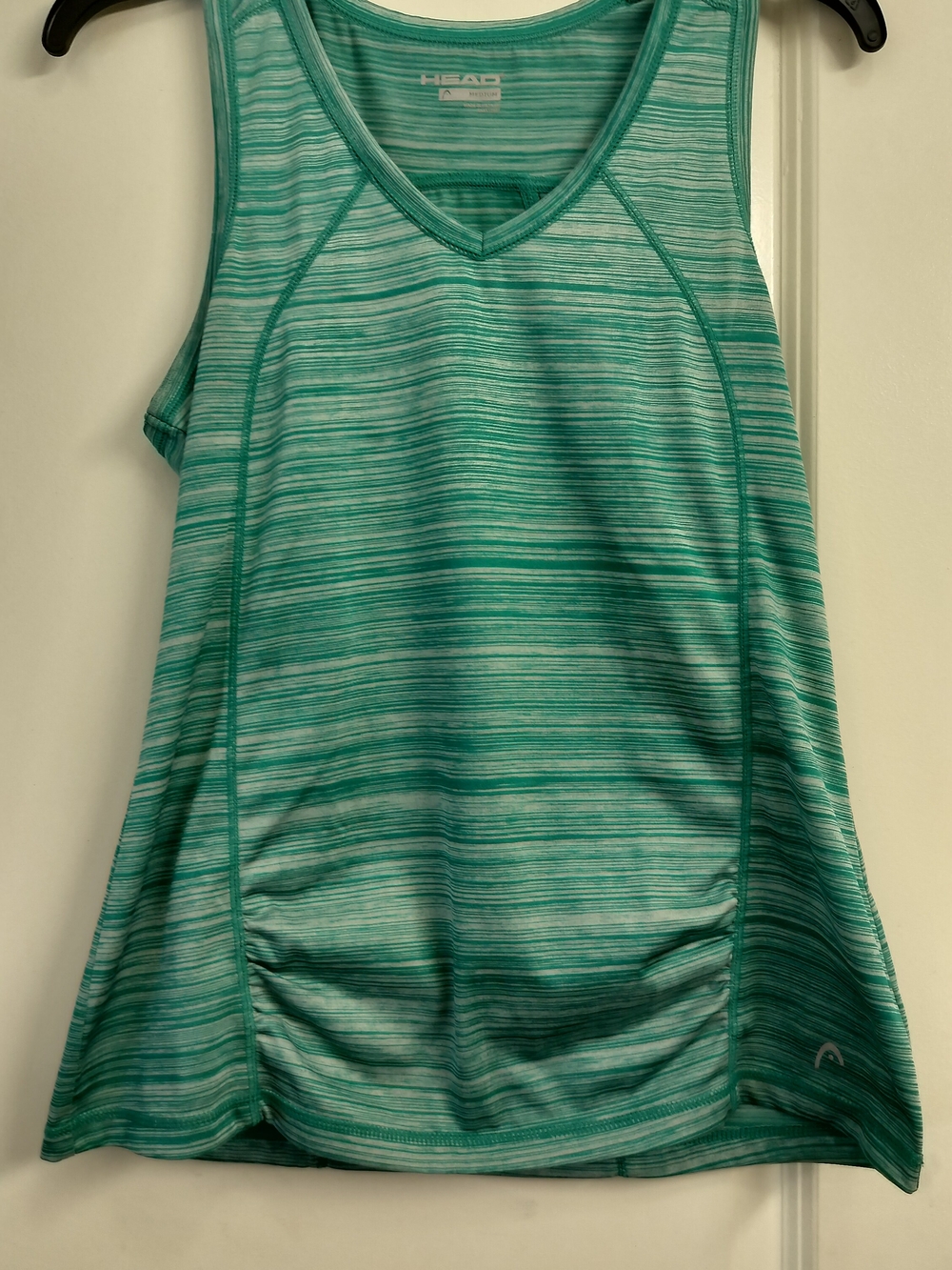 HEAD Women's Green Striped Racerback Athletic Tank Top